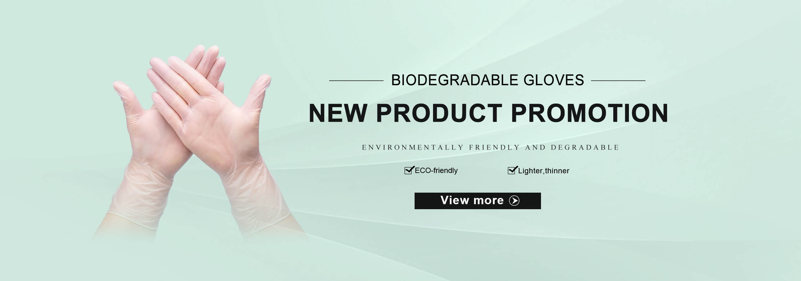 Biodegradable gloves banner